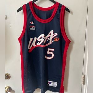 Vintage 90’s Champion Dream Team USA Grant Hill jersey.